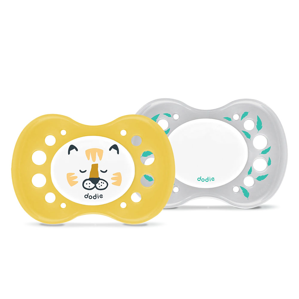 Dodie Succhietti notturni Fisiologico in silicone 18 mesi e Plus x2