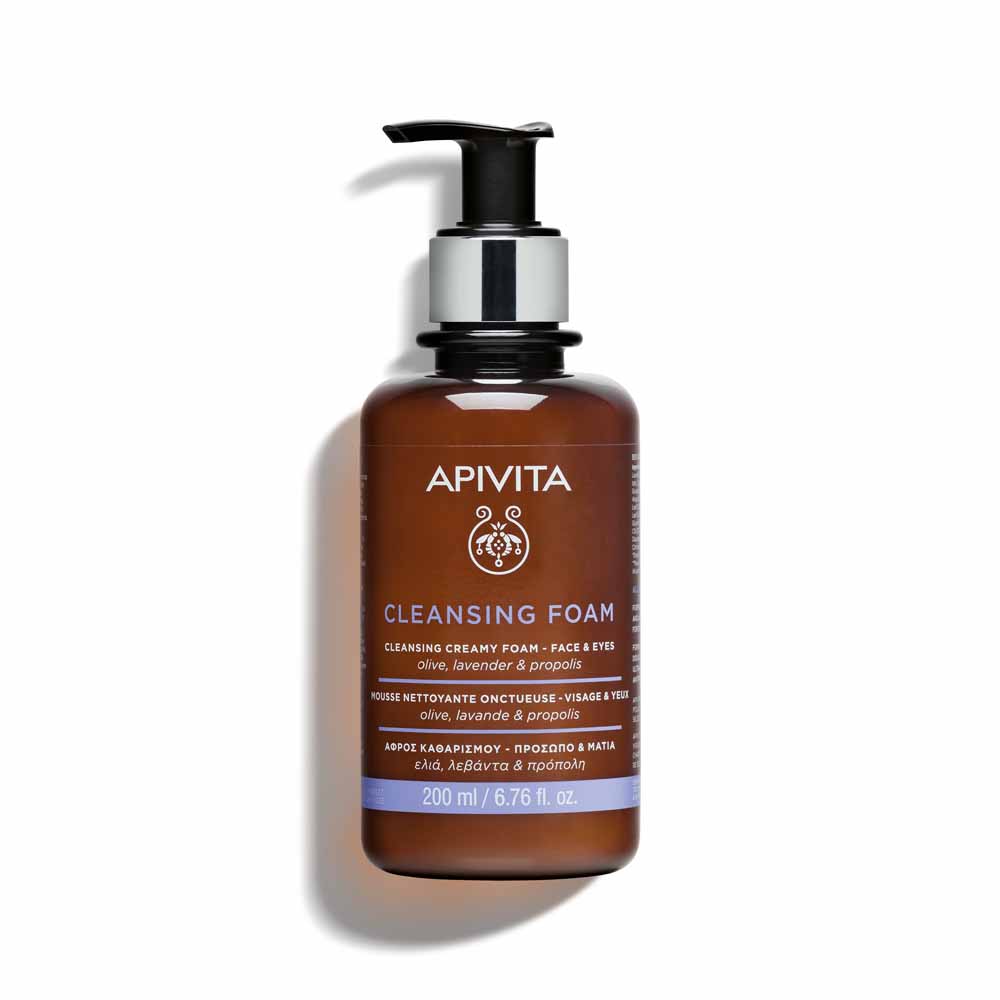 Apivita Mousse detergente vellutata per viso e contorno occhi 200 ml