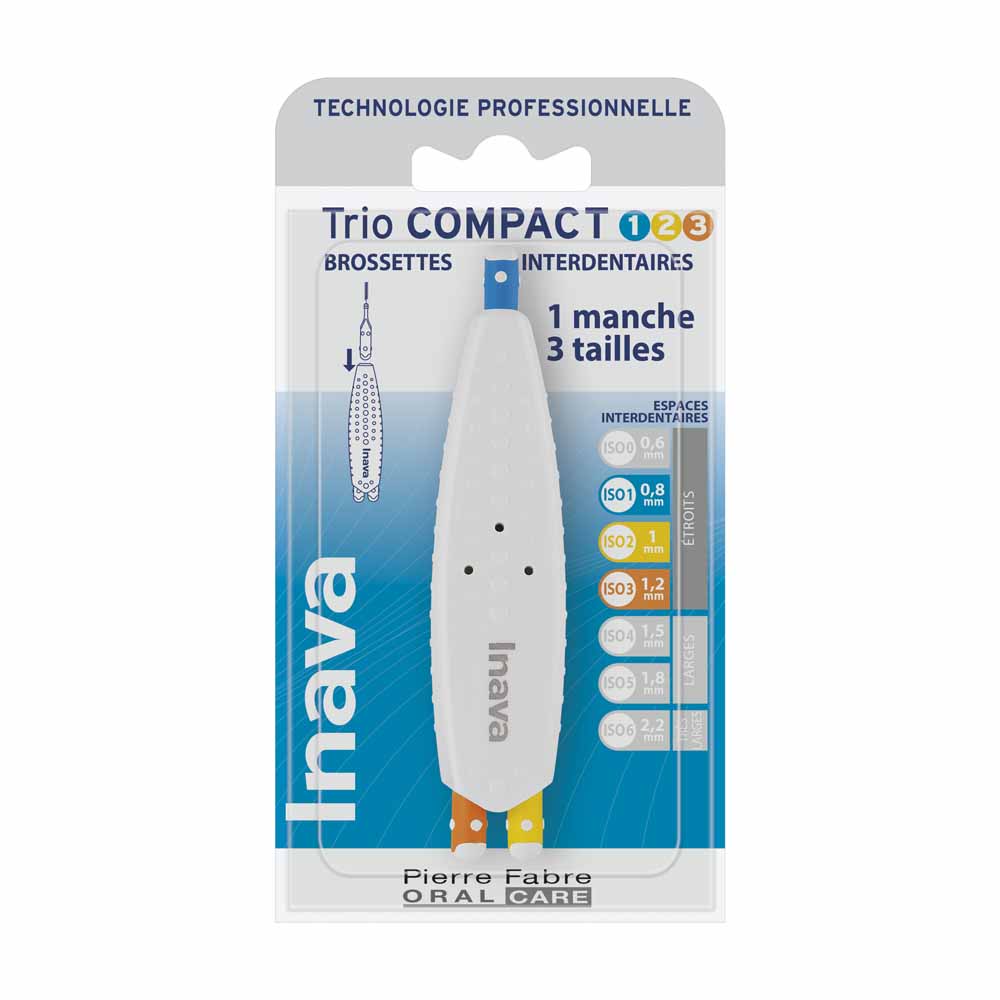 Inava Set di scovolini interdentali compatti 0,8 mm - 1 mm - 1,2 mm