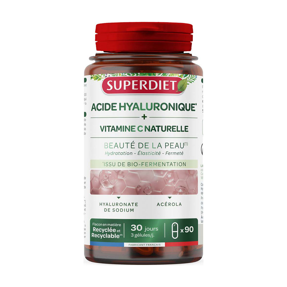 Superdiet Acido ialuronico e vitamina C naturale per la bellezza della pelle 90 capsule