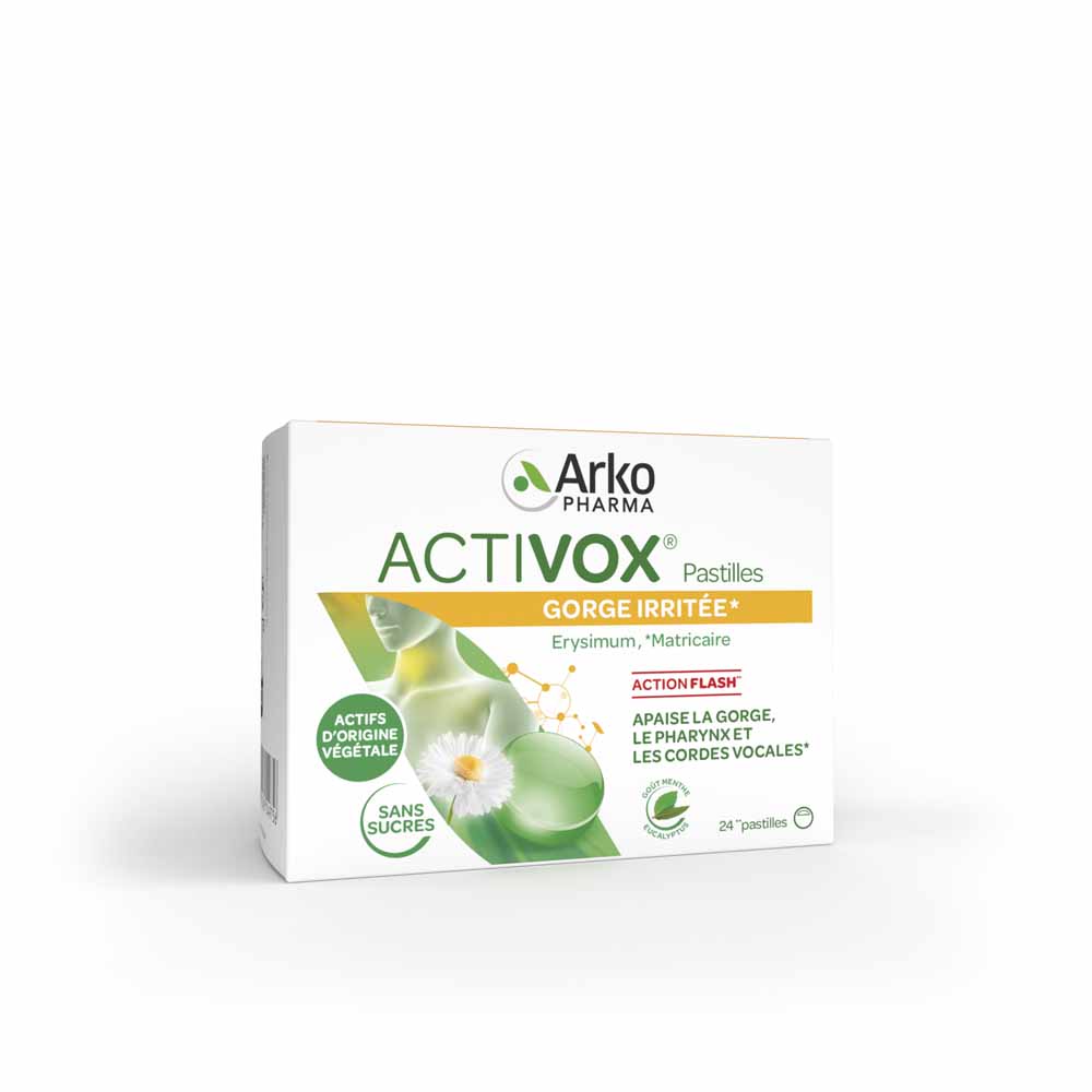 Arkopharma Activox Lenitivo per la gola menta ed eucalipto 24 pastiglie