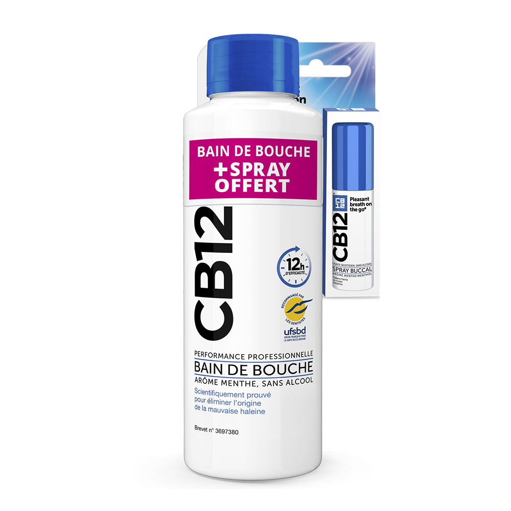 Cb12 Collutorio Originale 500 ml + spray omaggio 15 ml al gusto menta 515 ml