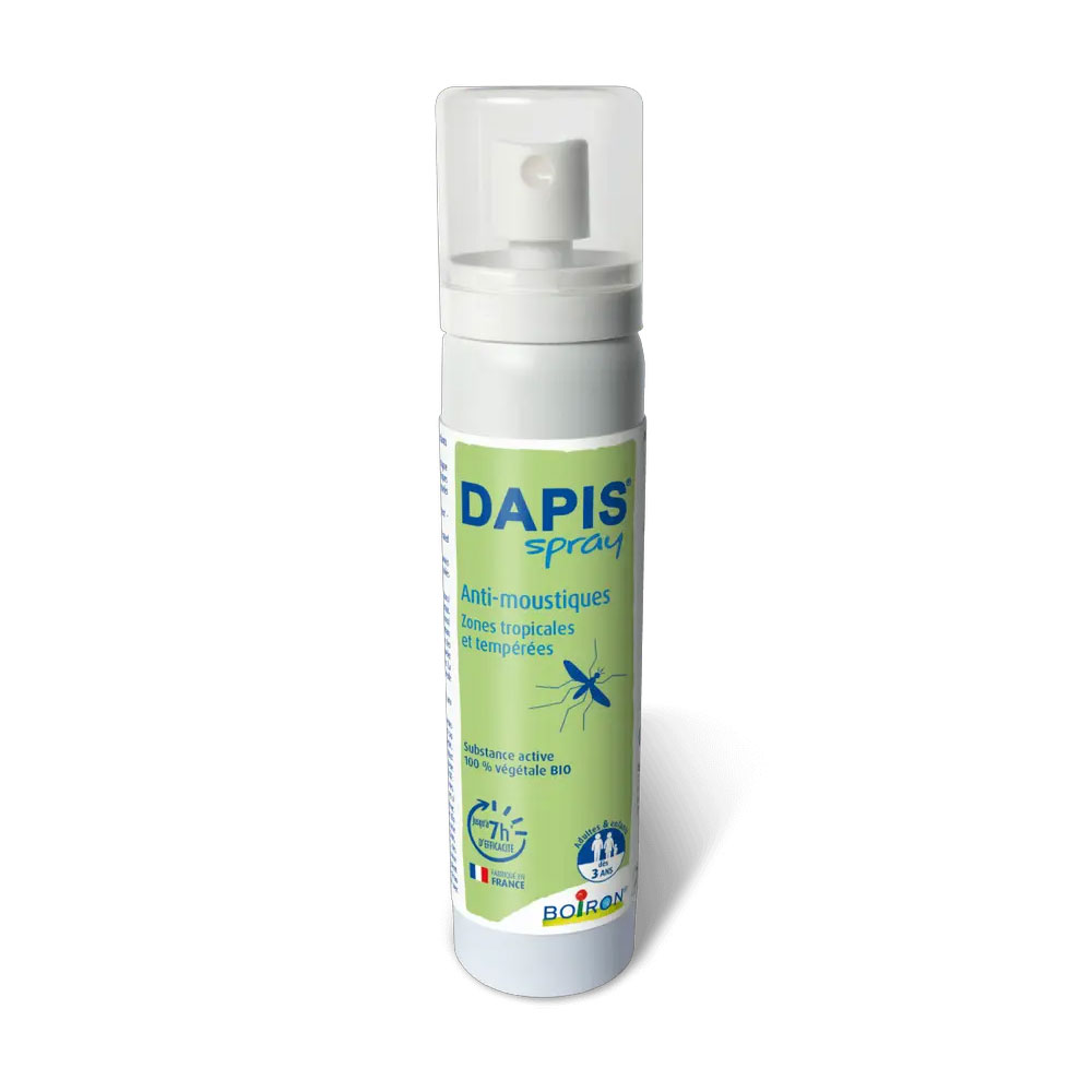 Boiron Dapis Spray anti-zanzare per zone tropicali e temperate 75 ml