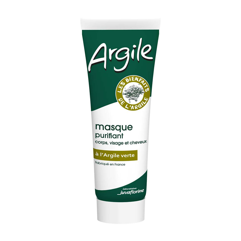 Juvaflorine Maschera purificante naturale per corpo, viso e capelli all'argilla verde 300g