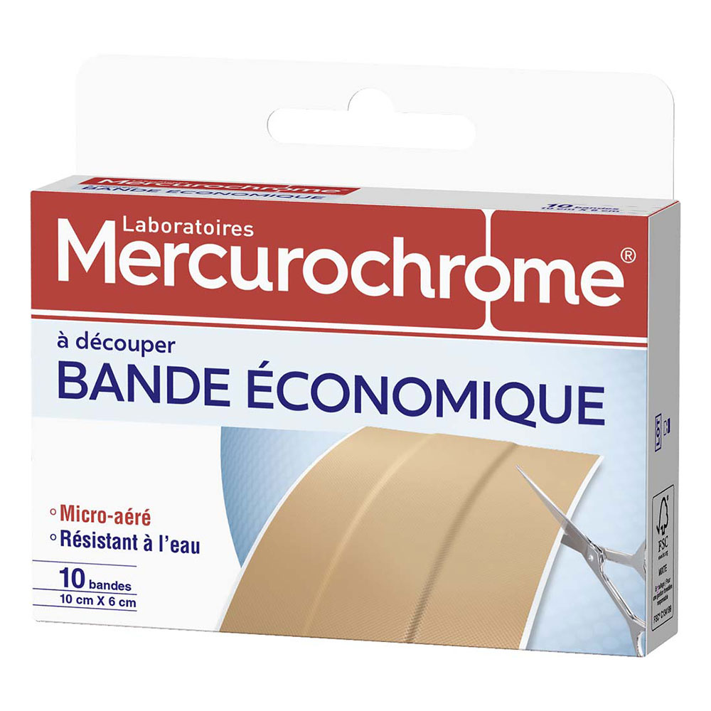 Mercurochrome Bendaggio economico 10 strisce