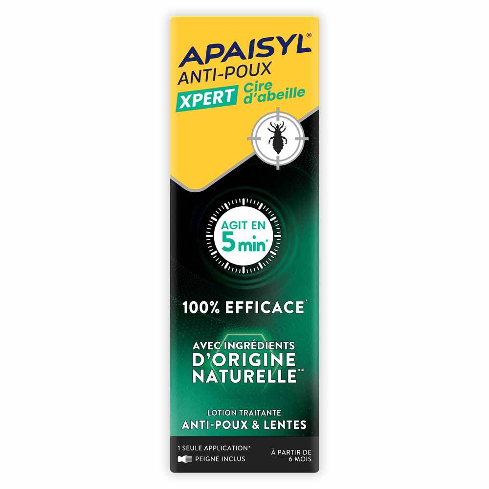 Apaisyl Anti-Pidocchi lozione alle lendini Xpert Cera d'api 100 ml