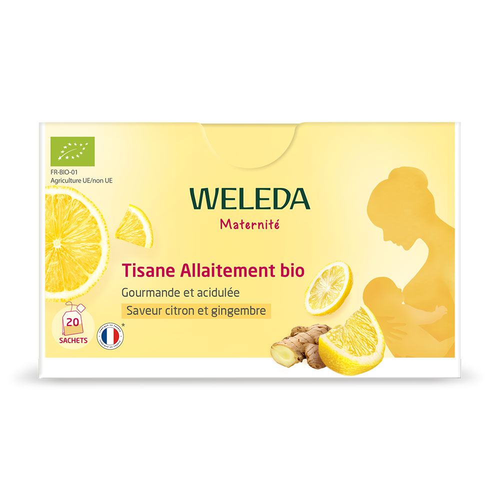 Weleda Tisana per l'allattamento bio al gusto limone e zenzero 20 bustine