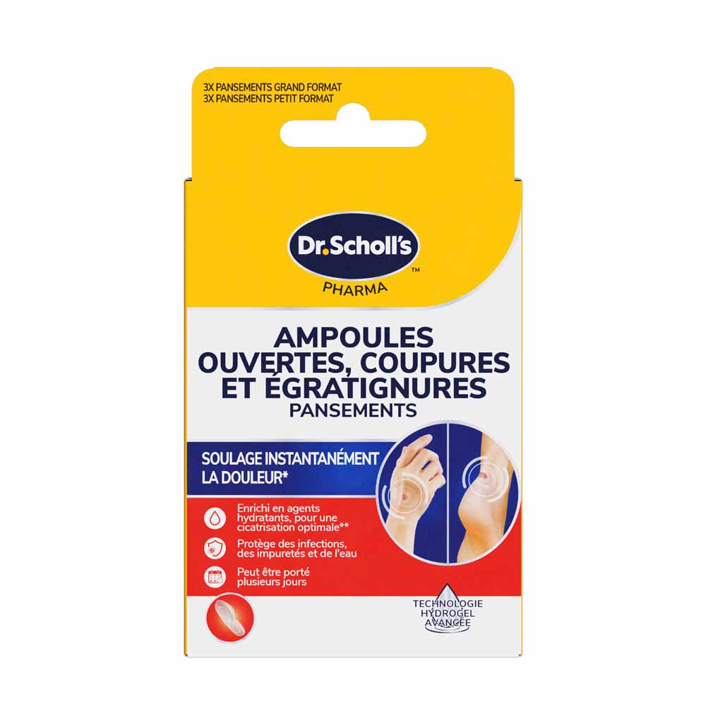 Scholl Medicazioni per ampolle aperte Tagli e graffi x6