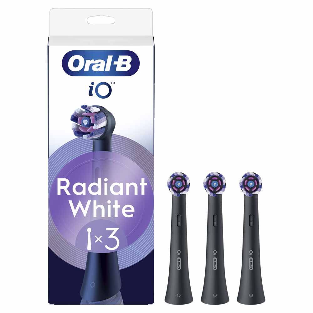 Oral-B Spazzolini elettrici neri Bianco radioso x3