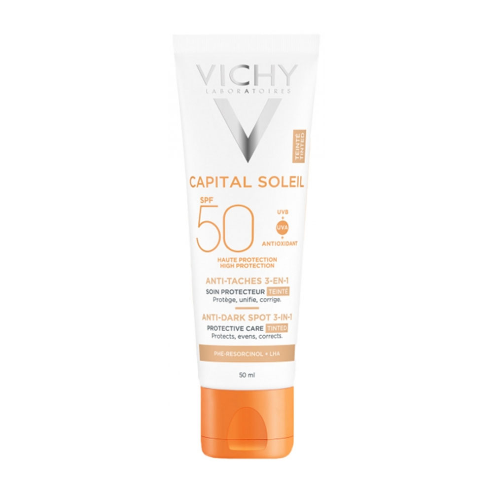 Vichy Capital Soleil Trattamento anti-macchie 3 in 1 Protezione alta Spf50+ 50ml