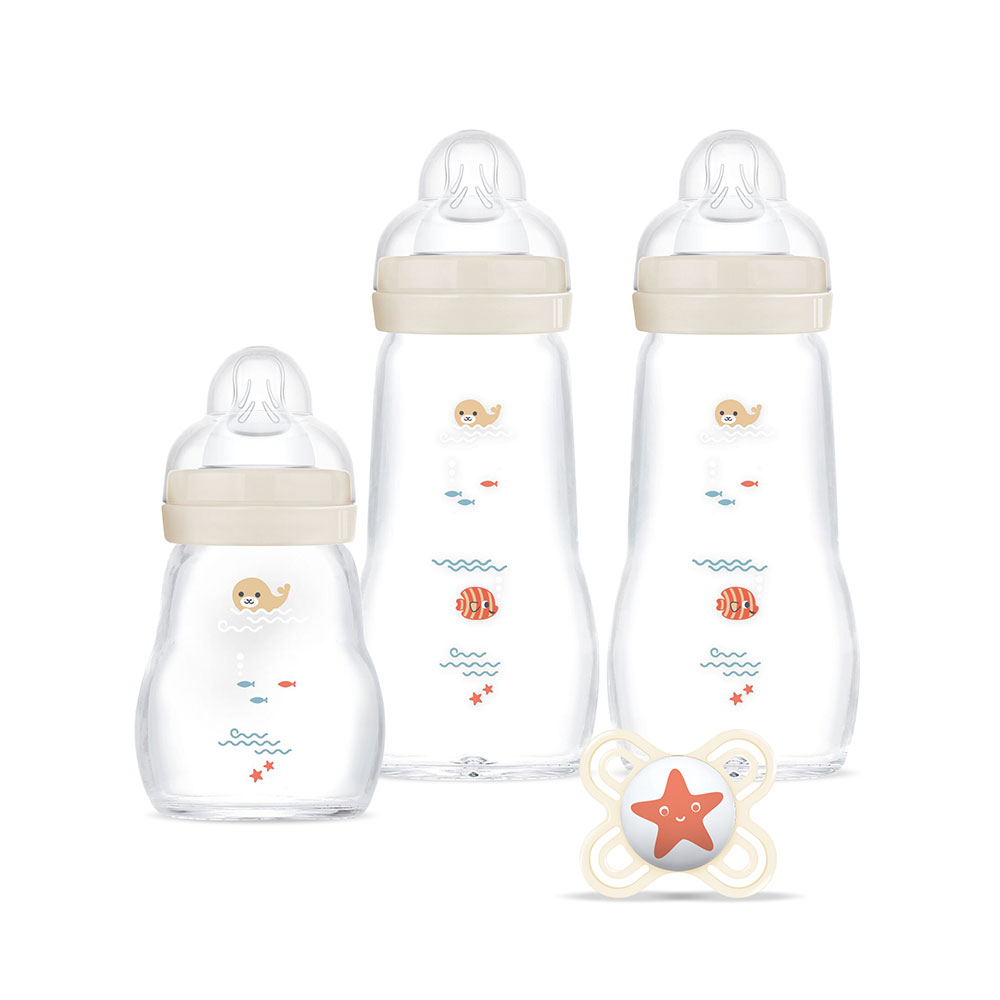 Mam Set di biberon in vetro 0 mesi +