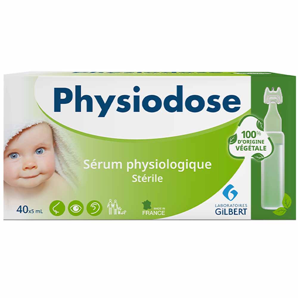 Gilbert Physiodose Siero fisiologico sterile Plastica a base vegetale 40 dosi singole da 5 ml