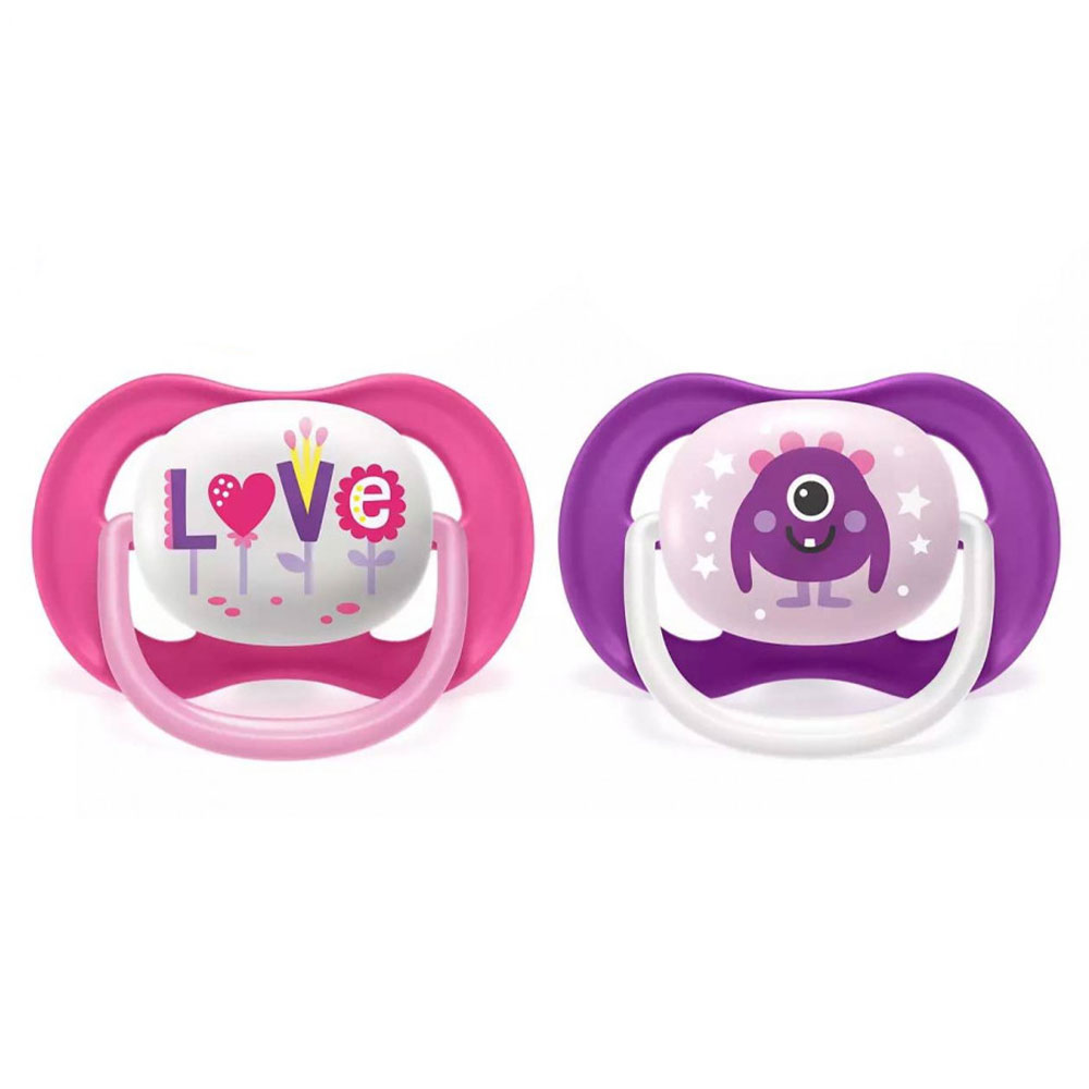 Avent Ultra Air Ciuccio ortodontico Collezione I Love Papa da 6 a 18 mesi x2