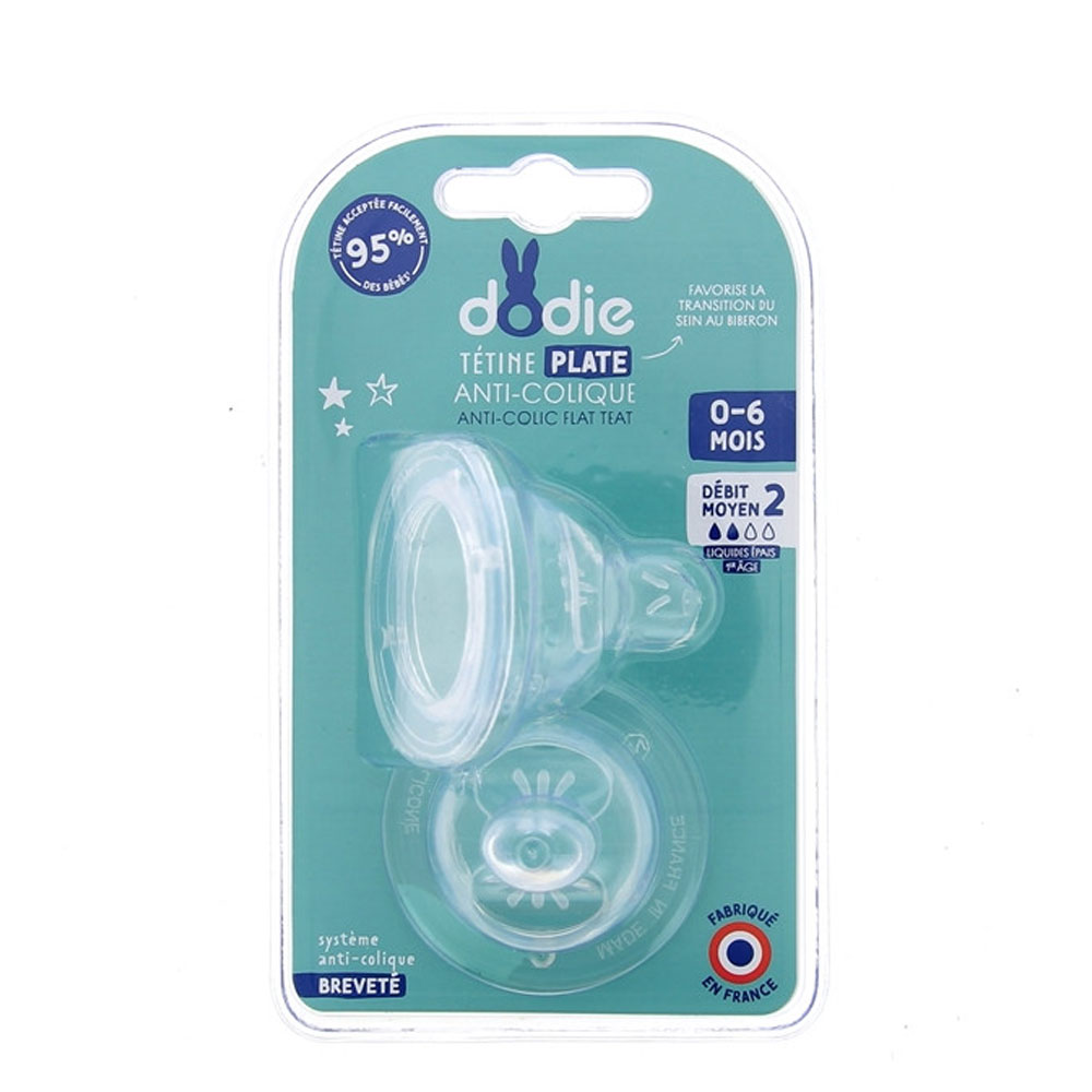 Dodie Sensation+ tettarelle piatte col grande 0-6 mesi x2 x2