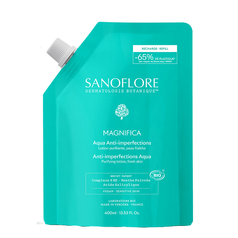 Sanoflore Magnifica Recharge Essence Botanique Bio Aqua Pelle a tendenza acneica 400ml