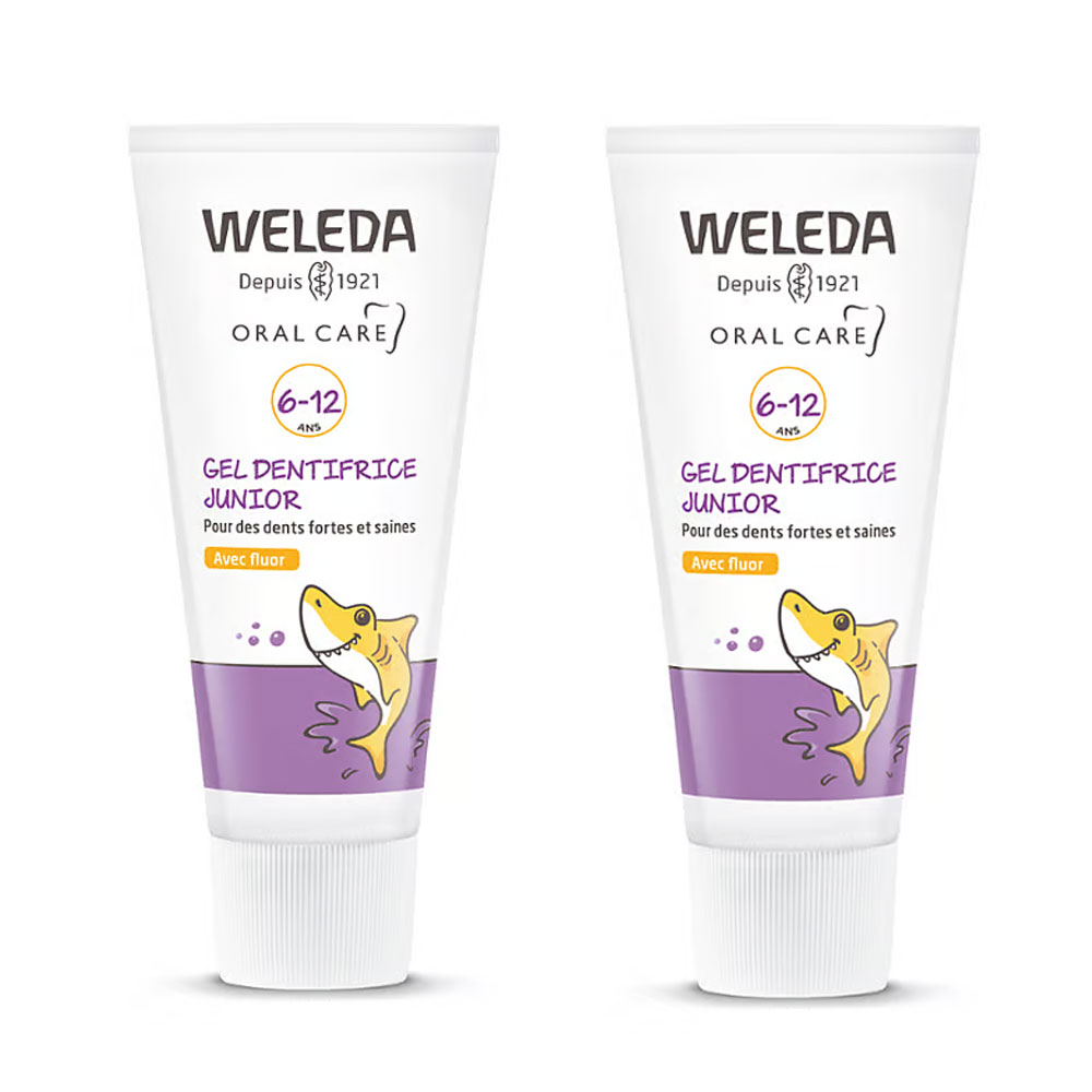 Weleda Gel dentifricio junior con fluoro 2 x 50 ml