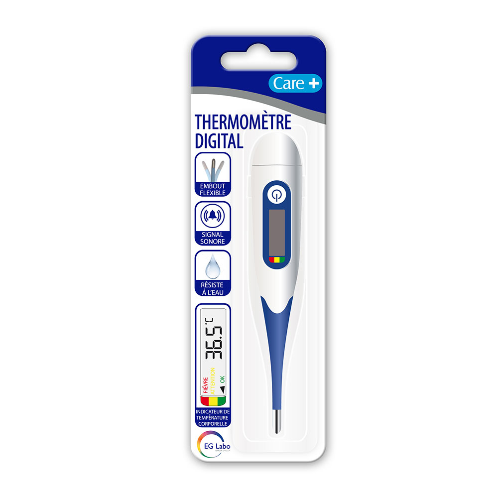 Care+ Termometro digitale con punta flessibile e resistente all'acqua x1