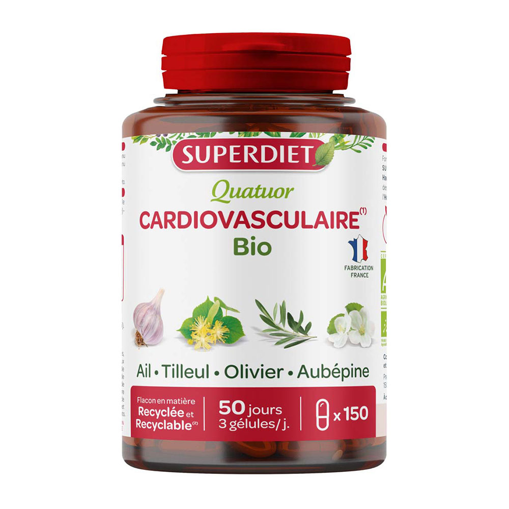 Superdiet Aglio biologico Quartetto cardiovascolare 150 Geluli