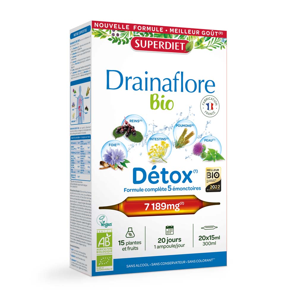 Superdiet Drainaflore Organico 20 Fiale 15ml