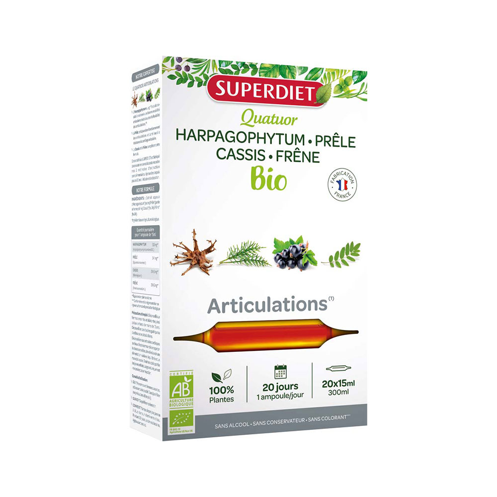 Superdiet Quatuor Articolazioni Organiche 20 Fiale 20 Ampoules