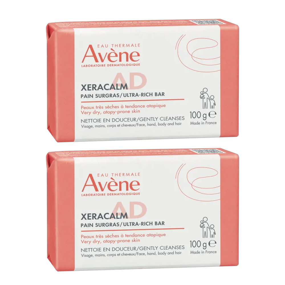 Avène Xeracalm A.D Pane detergente supergrasso confezione da 2 x 100 g