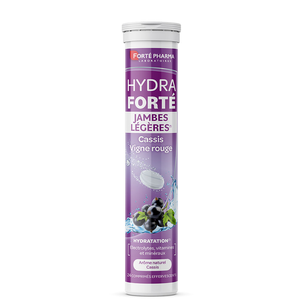 Forté Pharma Hydra Forté Jambes Légères Cassis Vigne Rouge 24 compresse effervescenti