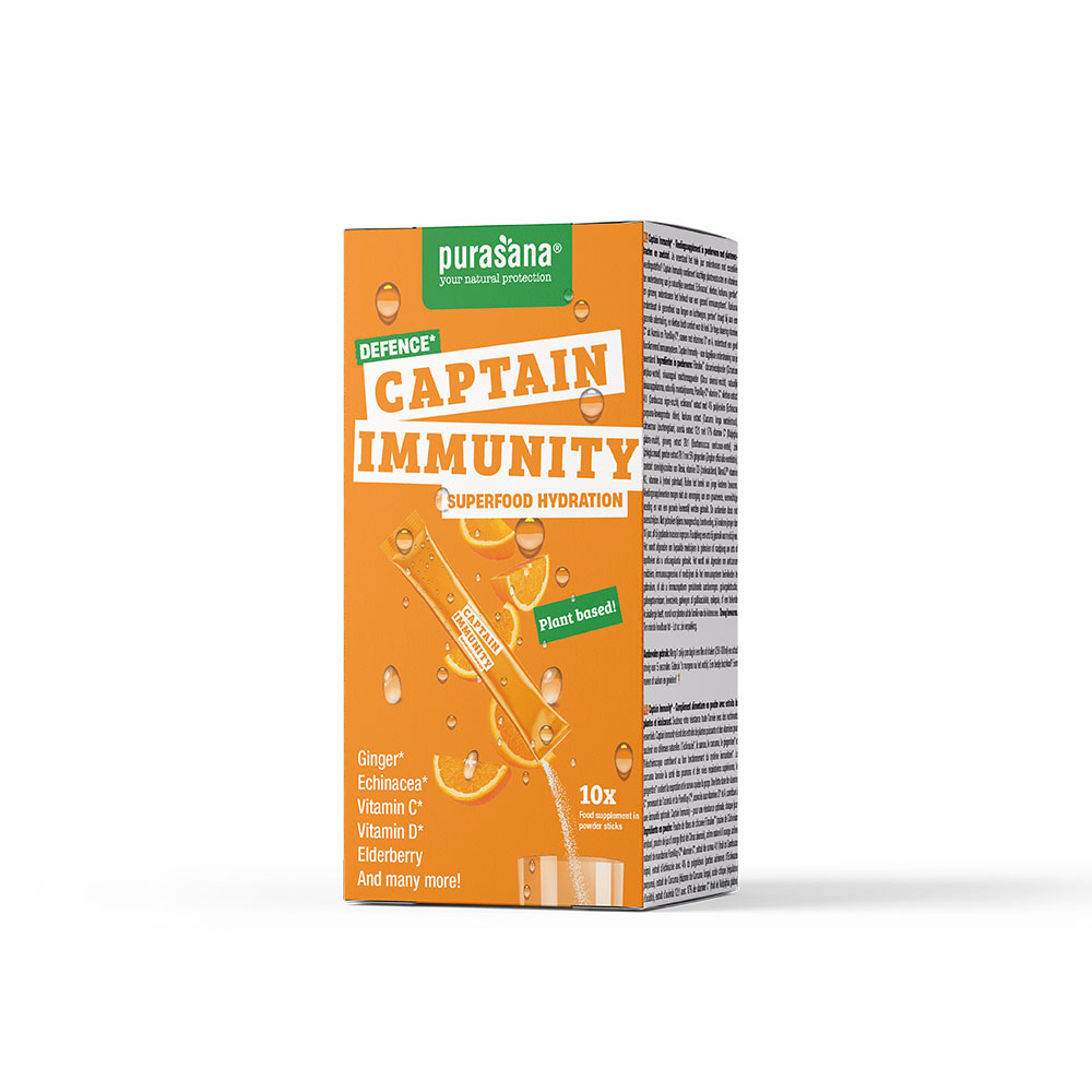 Purasana Idratazione Immunità Captain per le difese immunitarie 10 stick