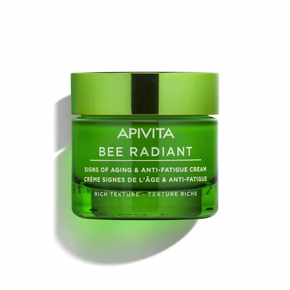 Apivita Bee Radiant Crema segni dell'età e anti-fatica texture ricca 50ml