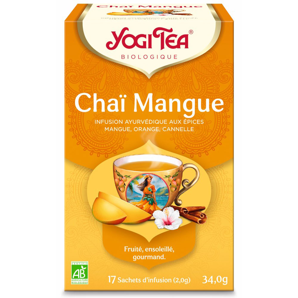 Yogi Tea Infuso di Chai e Mango Bio 17 borse