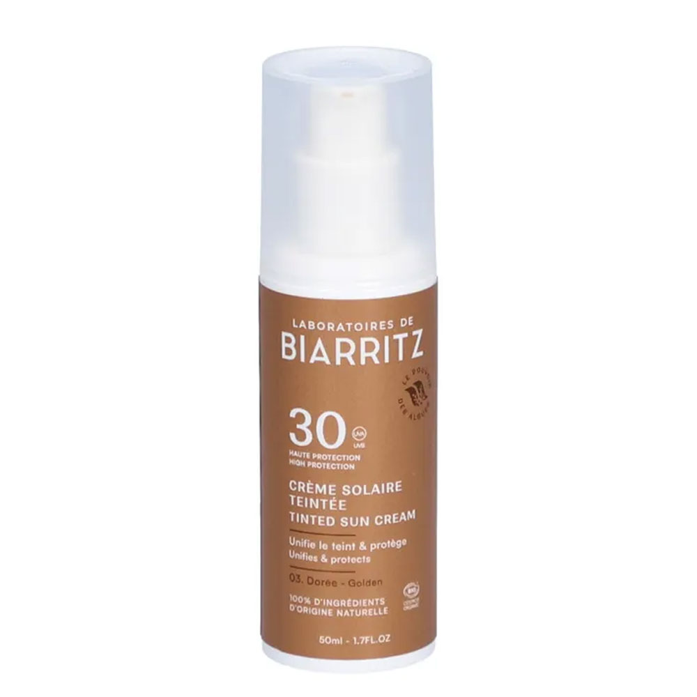 Laboratoires De Biarritz Prodotti solari Crema colorata protettiva per il viso SPF30 Bio Effetto Luce Sana 50ml