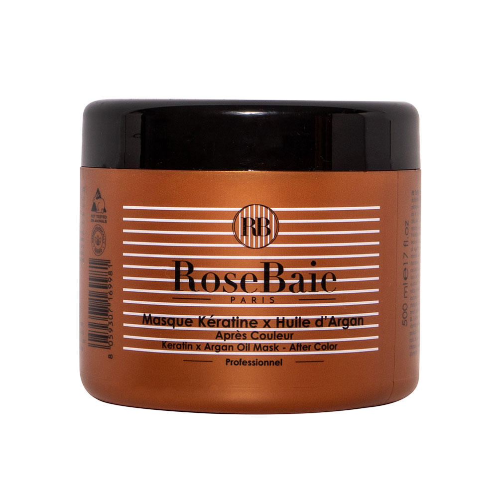 Rosebaie Olio di Argan Maschera alla Cheratina Capelli colorati 500ml