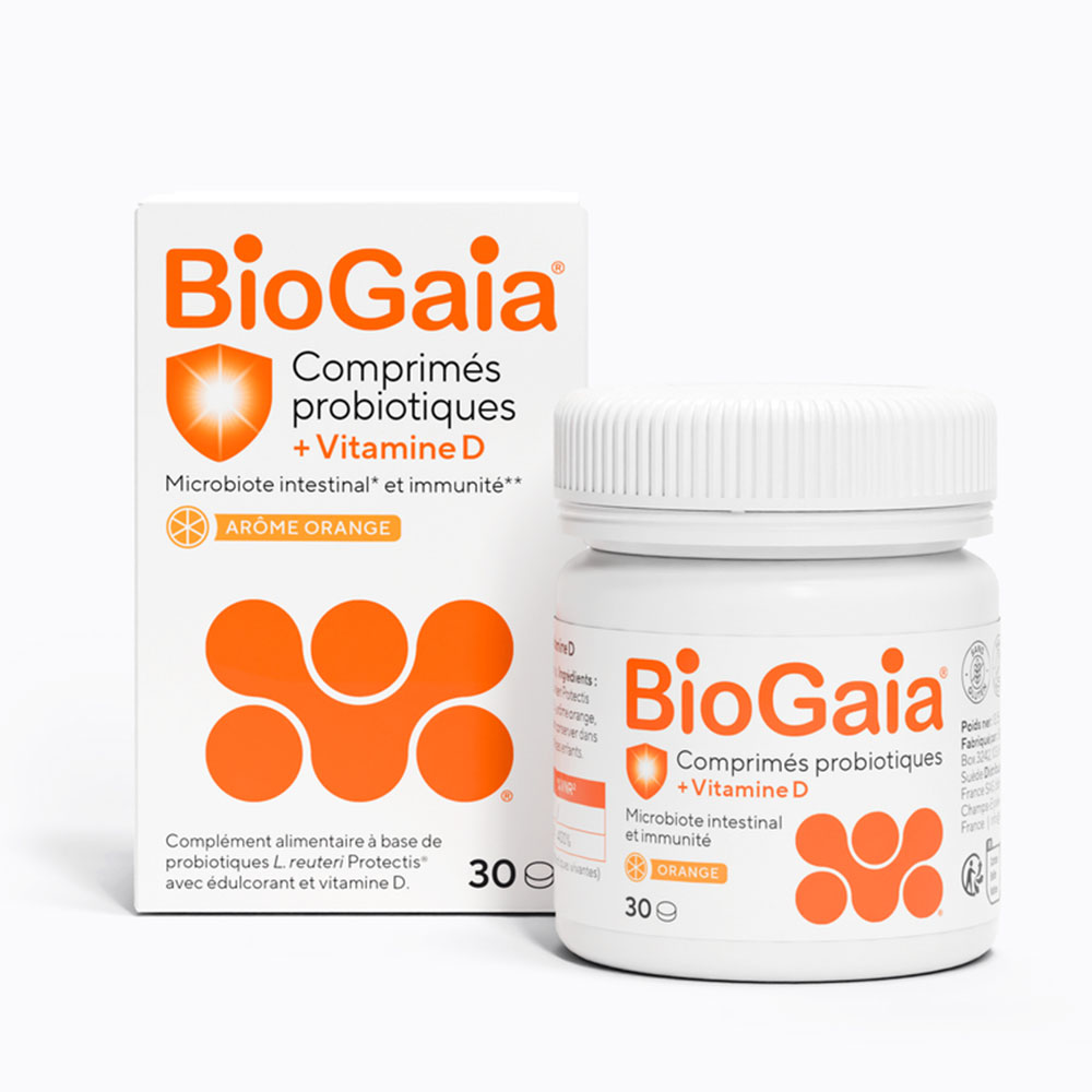 Biogaia Probiotici + Vitis D Gusto arancia 30 compresse masticabili