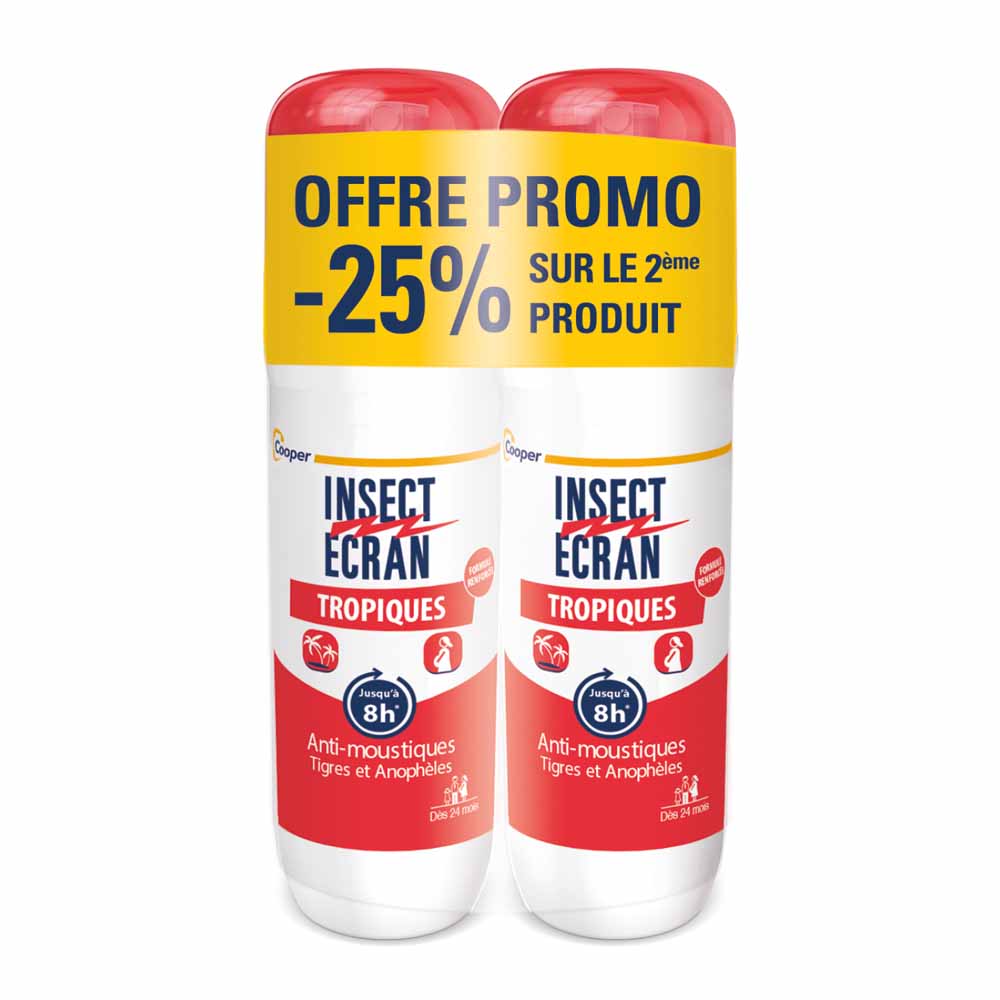 Insect Ecran Spray repellente anti-zanzare tropicali 2 x 75 ml