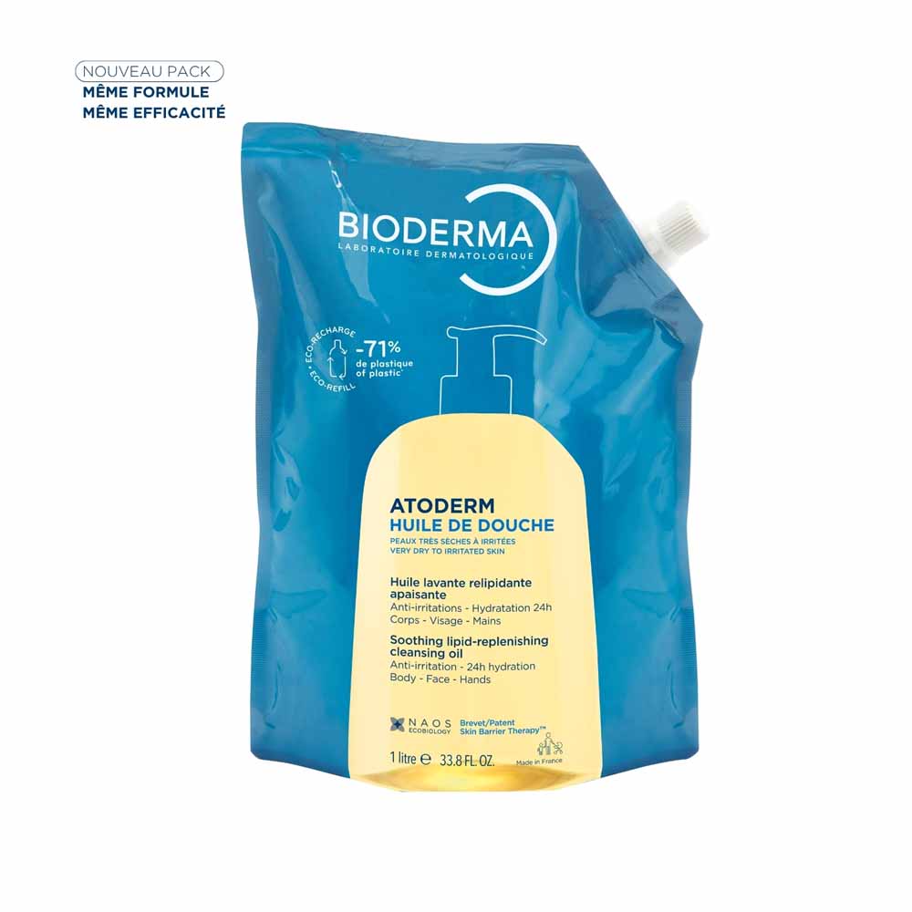 Bioderma Atoderm Olio per doccia eco-Ricarica pelle secca e molto secca 1L