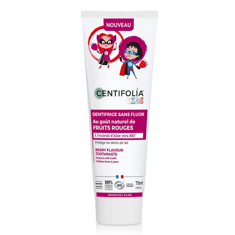 Centifolia Kids Dentifricio bio bambini Aroma di Frutta Rossa 75 ml