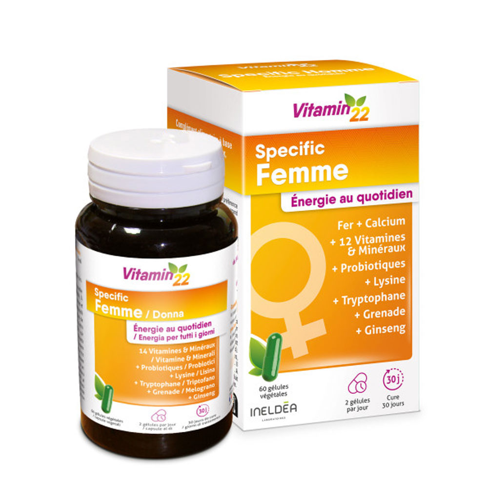 Vitamin'22 Donna – azione tonica 60 capsule
