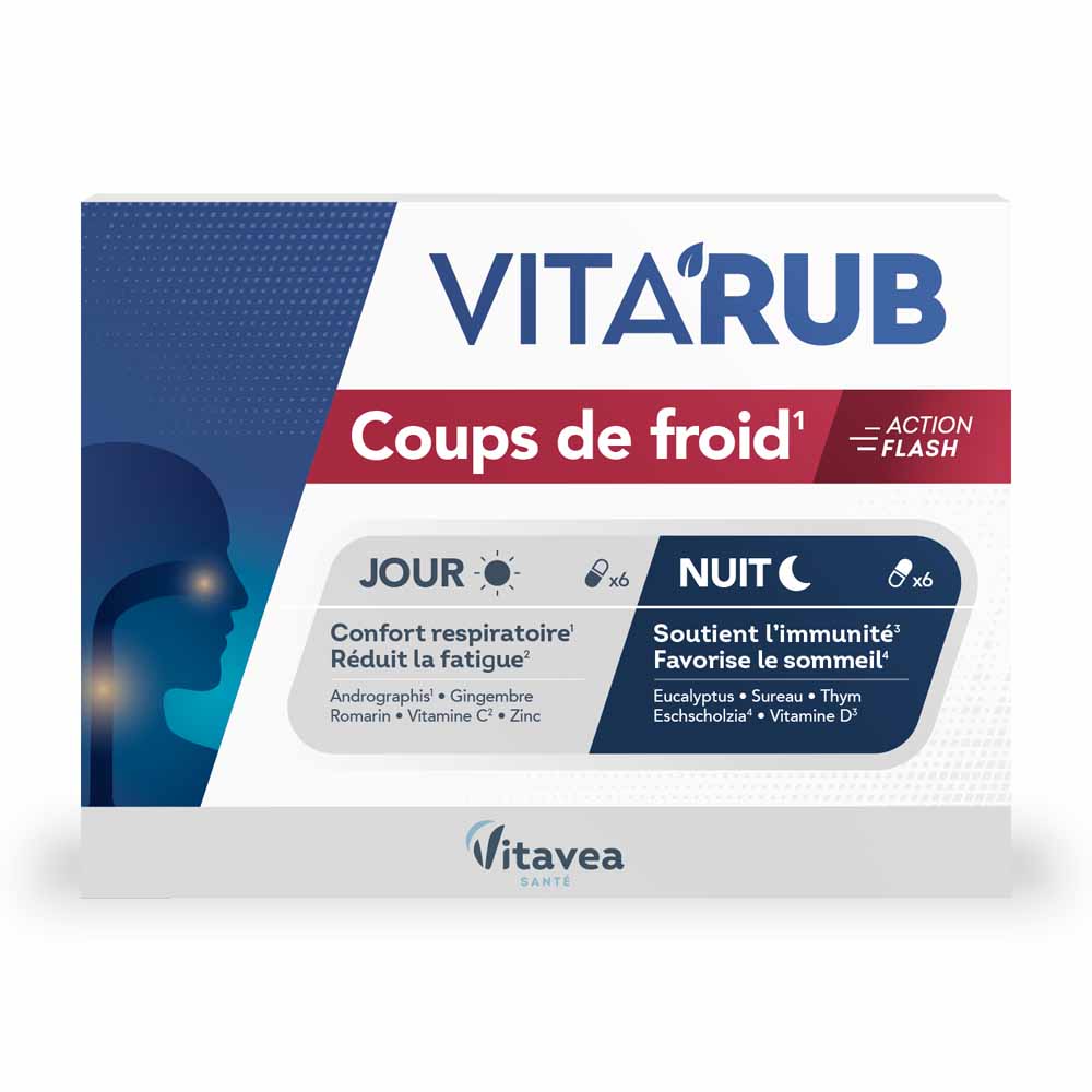 Vitavea Santé Vita'Rub Svegliati dal freddo 12 capsule per la Notte