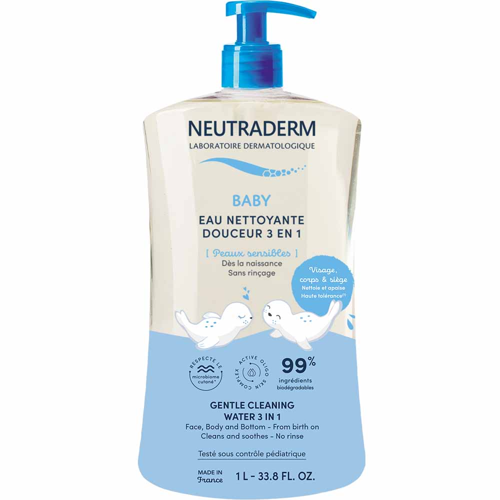 Neutraderm Baby Acqua detergente 3 in 1 delicatezza pelli sensibili per pelli sensibili 1 l