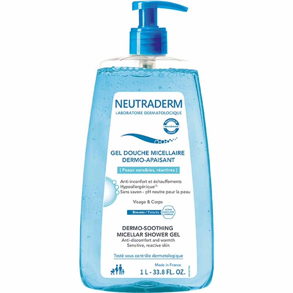 Neutraderm Gel doccia micellare dermo-lenitivo Pelle sensibile e reattiva 1L