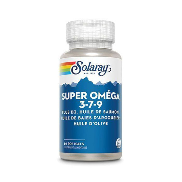 Solaray Super Omega 3,7,9 con Vitamine D 60 Capsule