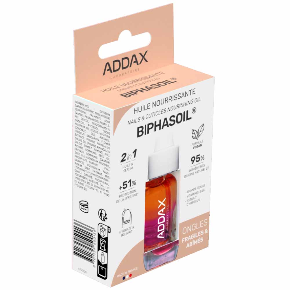 Addax BIPHASOIL® Siero nutritivo 2 in 1 unghie e cuticole 11 ml