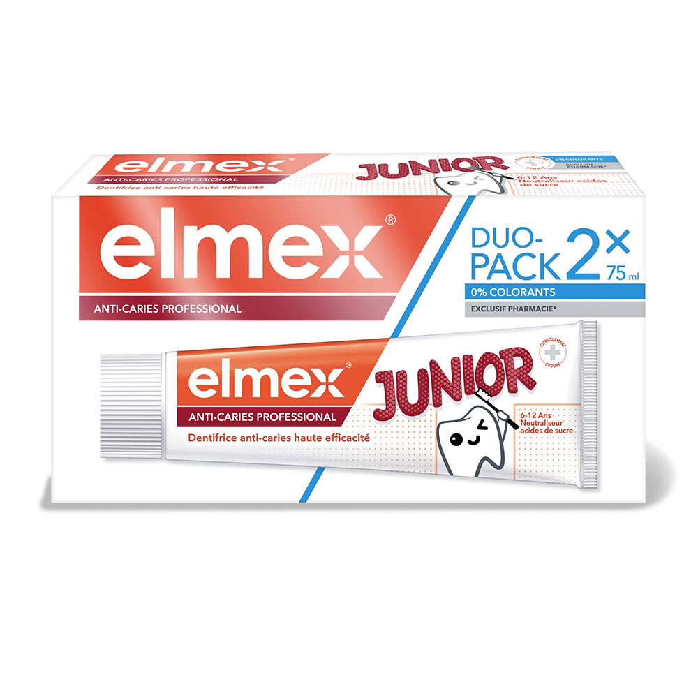 Elmex Anti-Carie Dentifricio junior 6-12 anni 2 x 75 ml