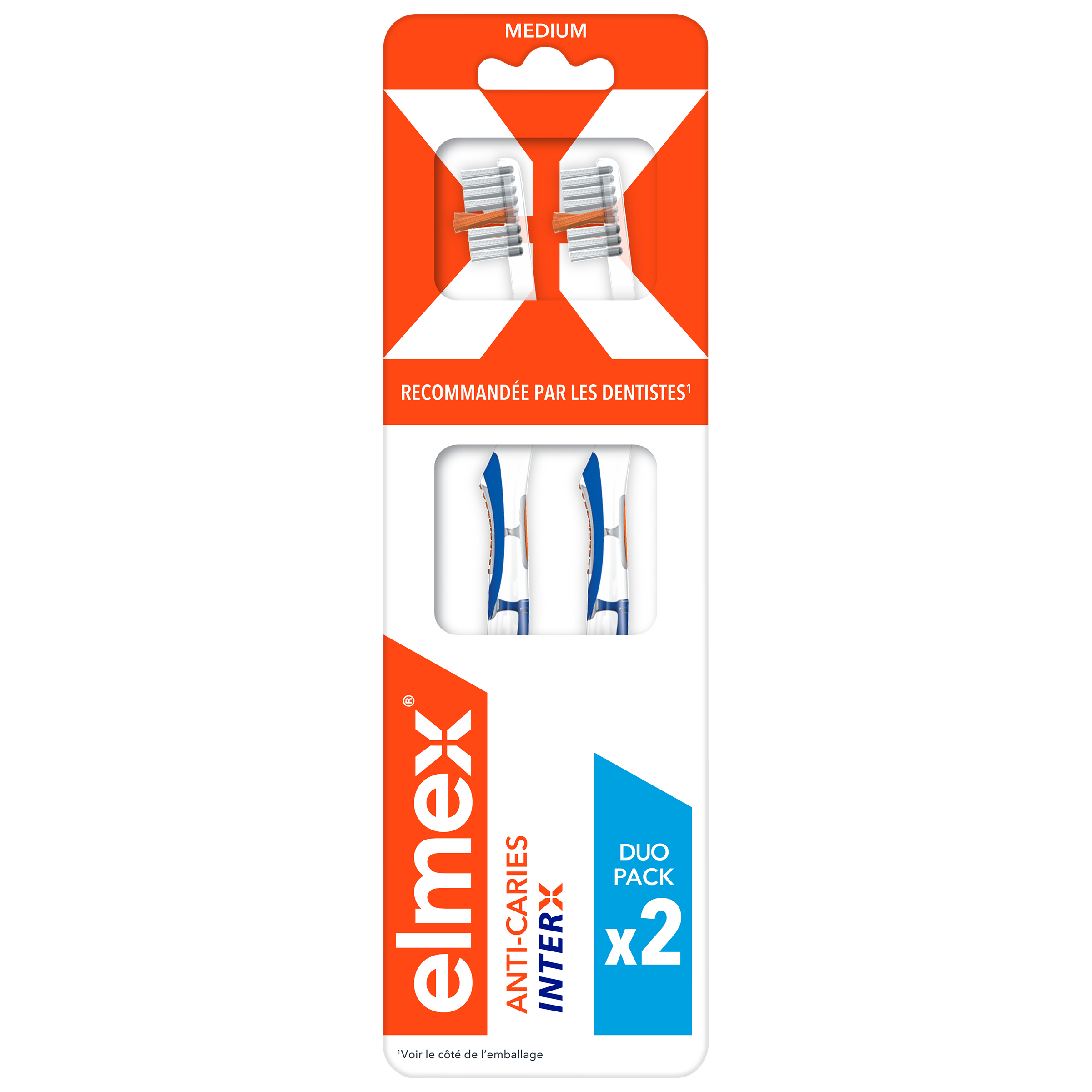Elmex Anti-Carie Spazzolino medio Care X x2