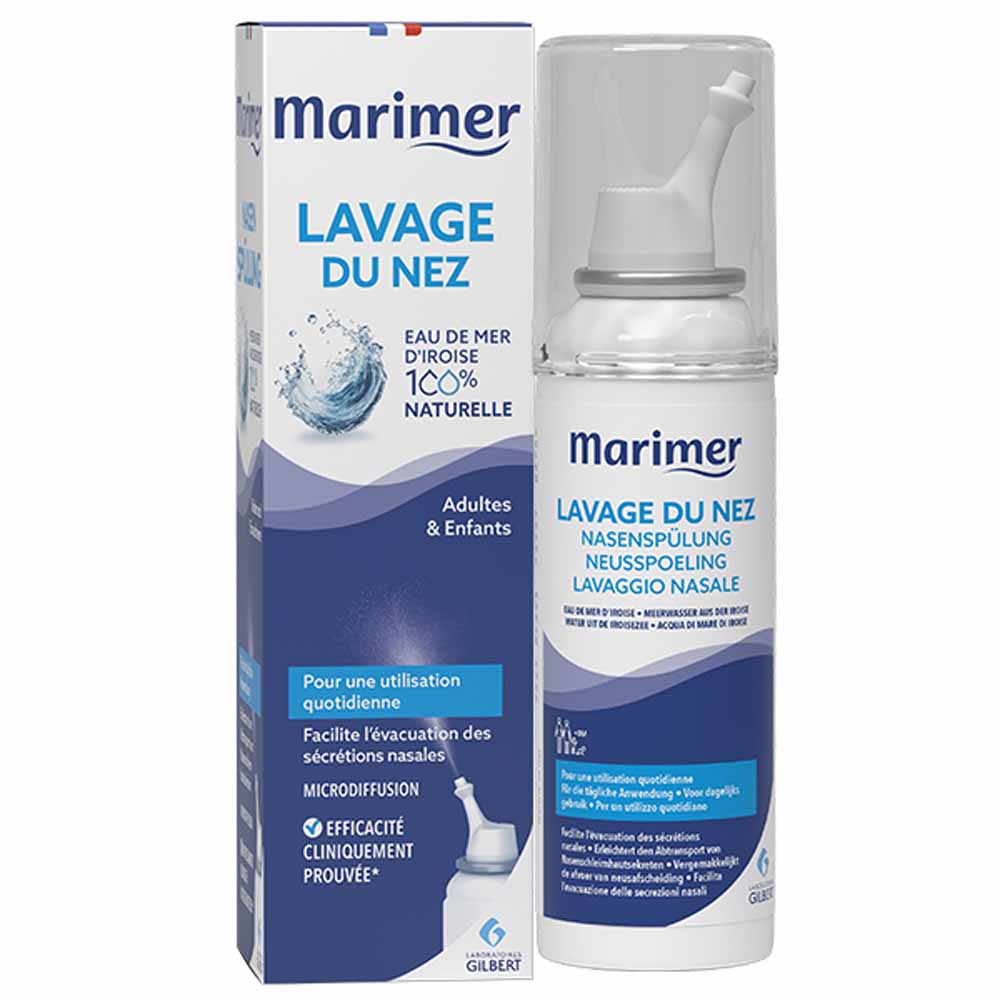 Marimer Spray Lavaggio nasale spray acqua di mare 100% naturale dalla Nascita 100 ml