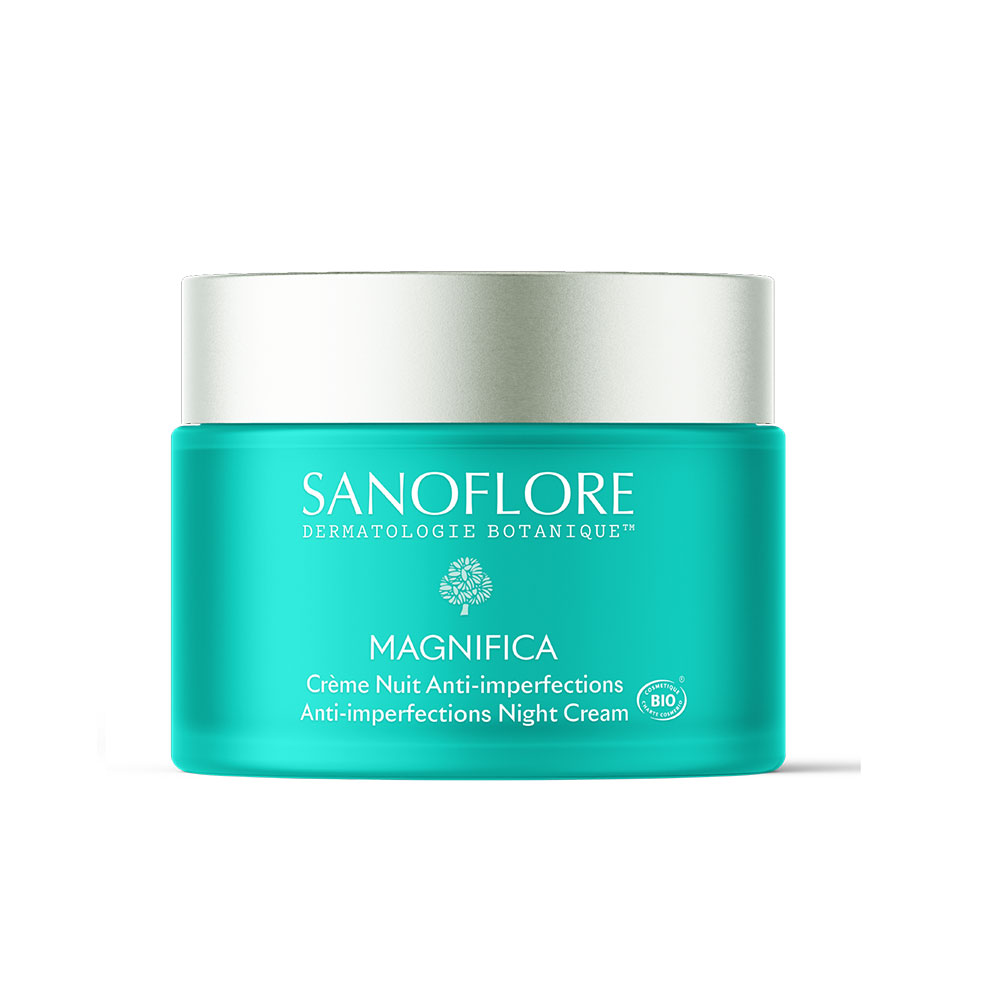 Sanoflore Magnifica Crema notte agli oli essenziali biologici Pelle grassa con tendenza all'acne 50ml