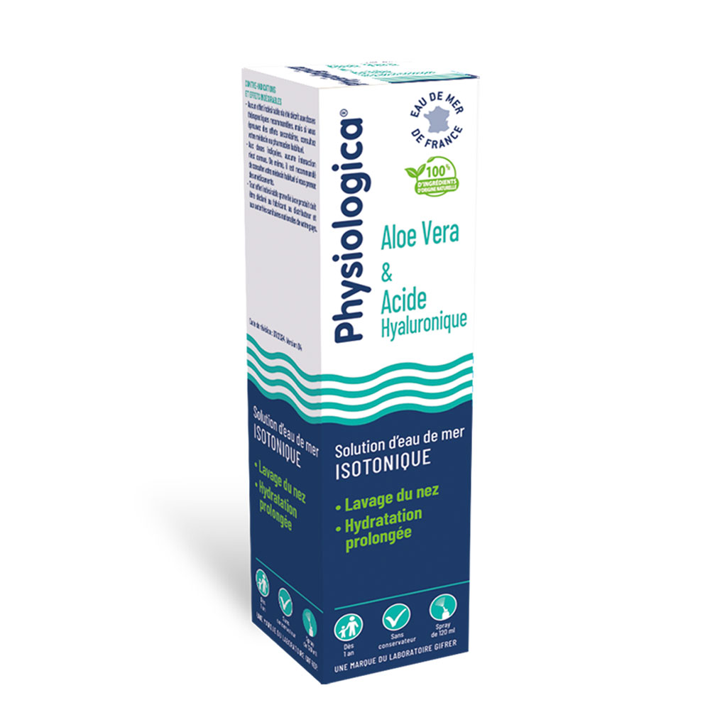 Gifrer Physiologica Aloe Vera e Acido Ialuronico Soluzione Isotonica d'Acqua 120 ml