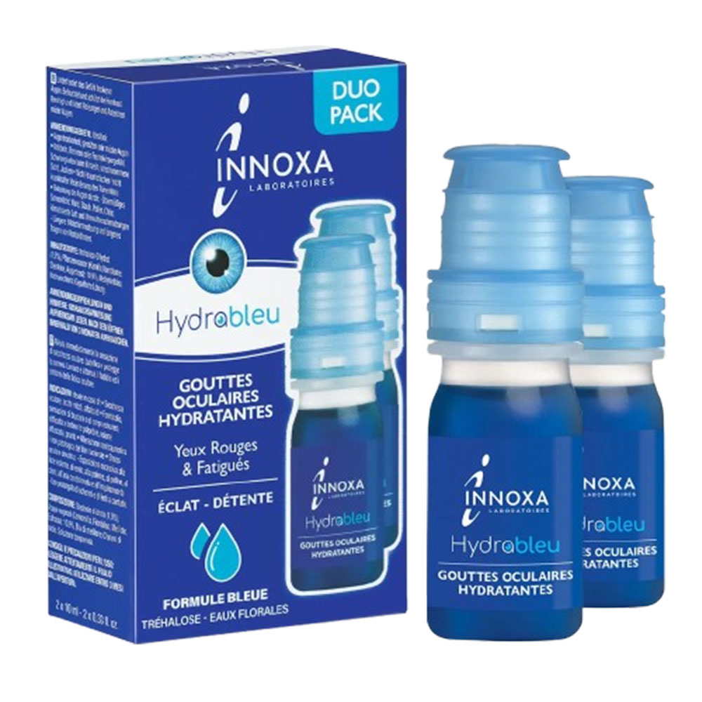 Innoxa Gocce oculari idratanti occhi rossi e stanchi Formula blu 2 x 10 ml