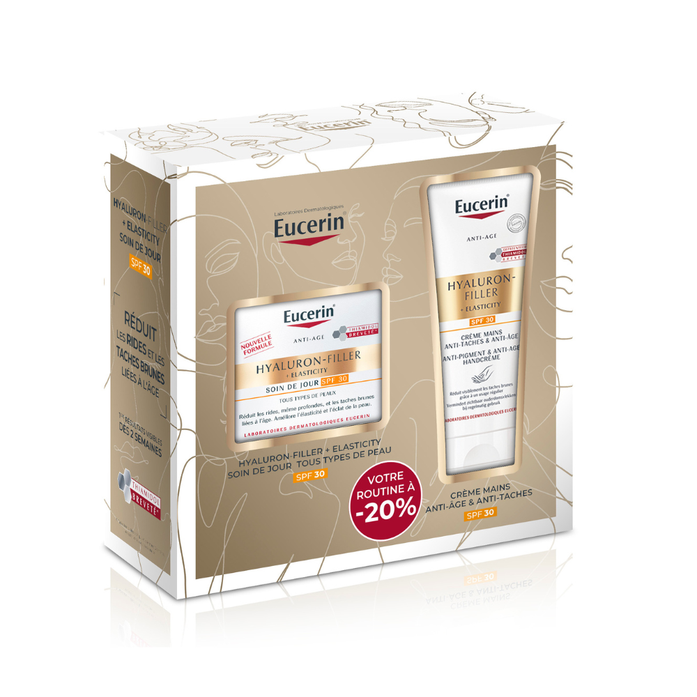 Eucerin Eucerin Hyaluron-Filler + Elasticity Trattamento Giorno SPF30 + Crema Mani Anti-Età SPF30 125 ml