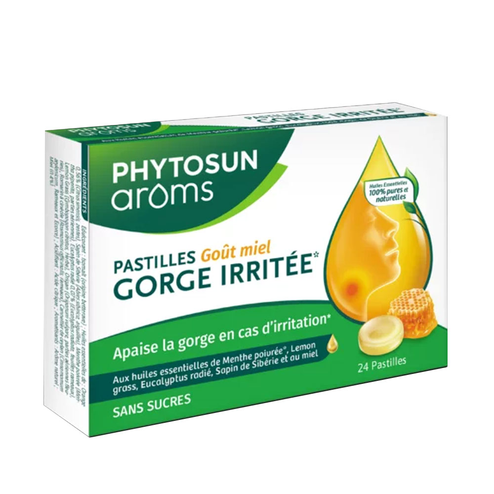 Pastilles Sans Sucres Miel 24 Pastilles Phytosun Aroms