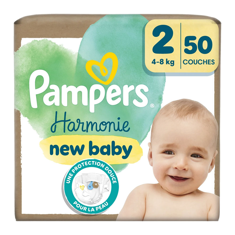 Pampers Harmonie Pannolini taglia 2 da 4 a 8 kg x50